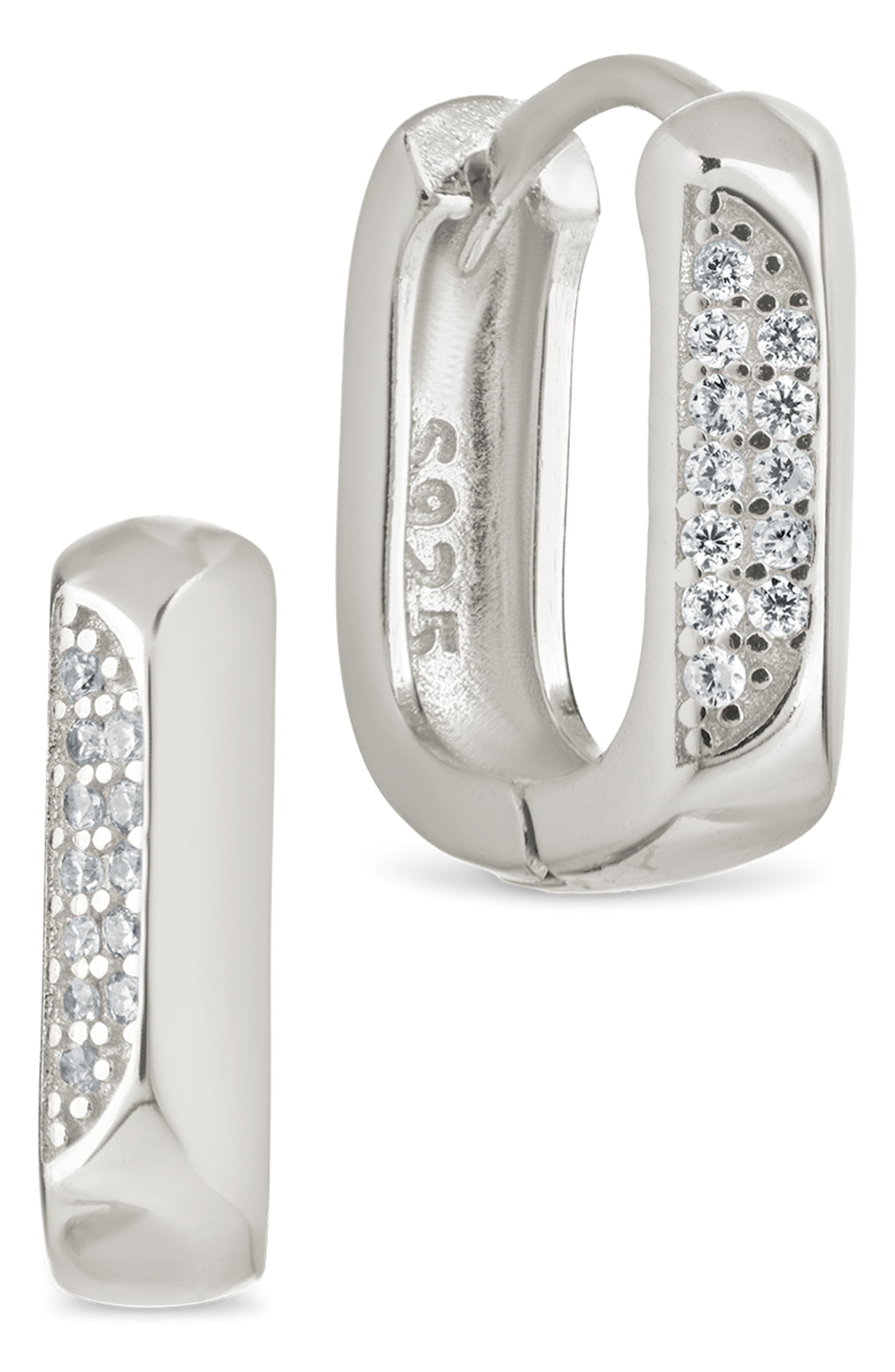 Sterling Forever Aubriella Cubic Zirconia Hoop Earrings