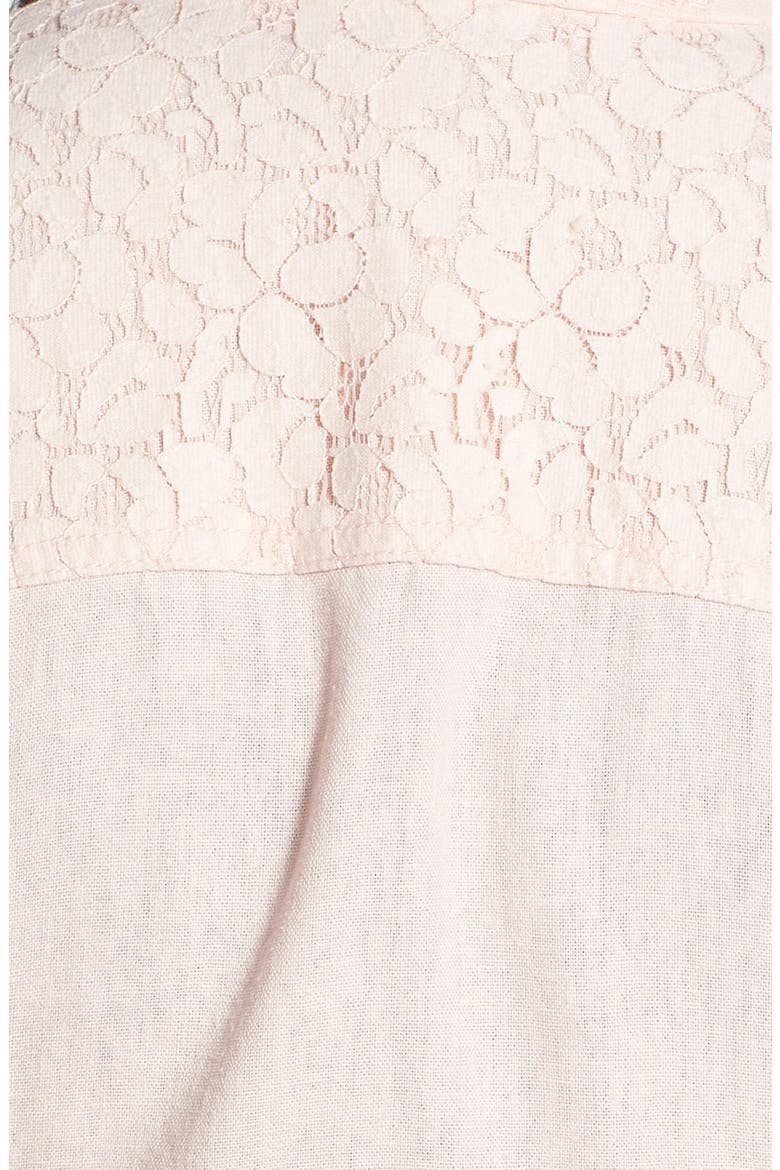 Crochet Yoke Moto Jacket, Alternate, color, SOFT PINK