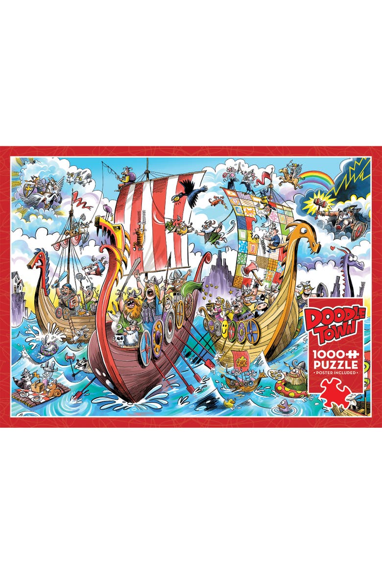 Viking Voyage 1000 Piece Puzzle Reference Poster Included, Alternate, color, Multicolored