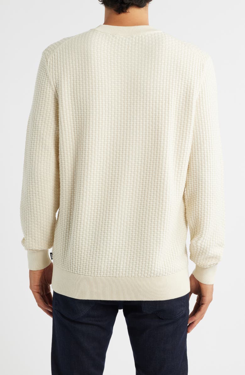 BOSS Imberto Textured Sweater, Alternate, color, Open White