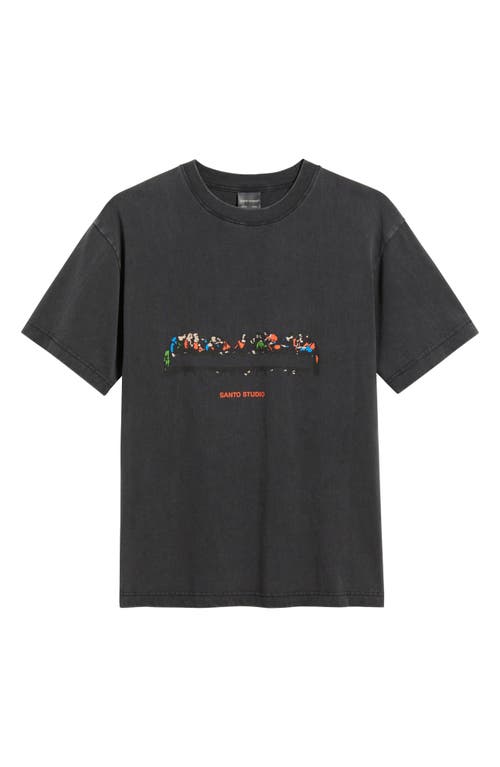 Santo Studio Last Supper Graphic T-shirt In Gray