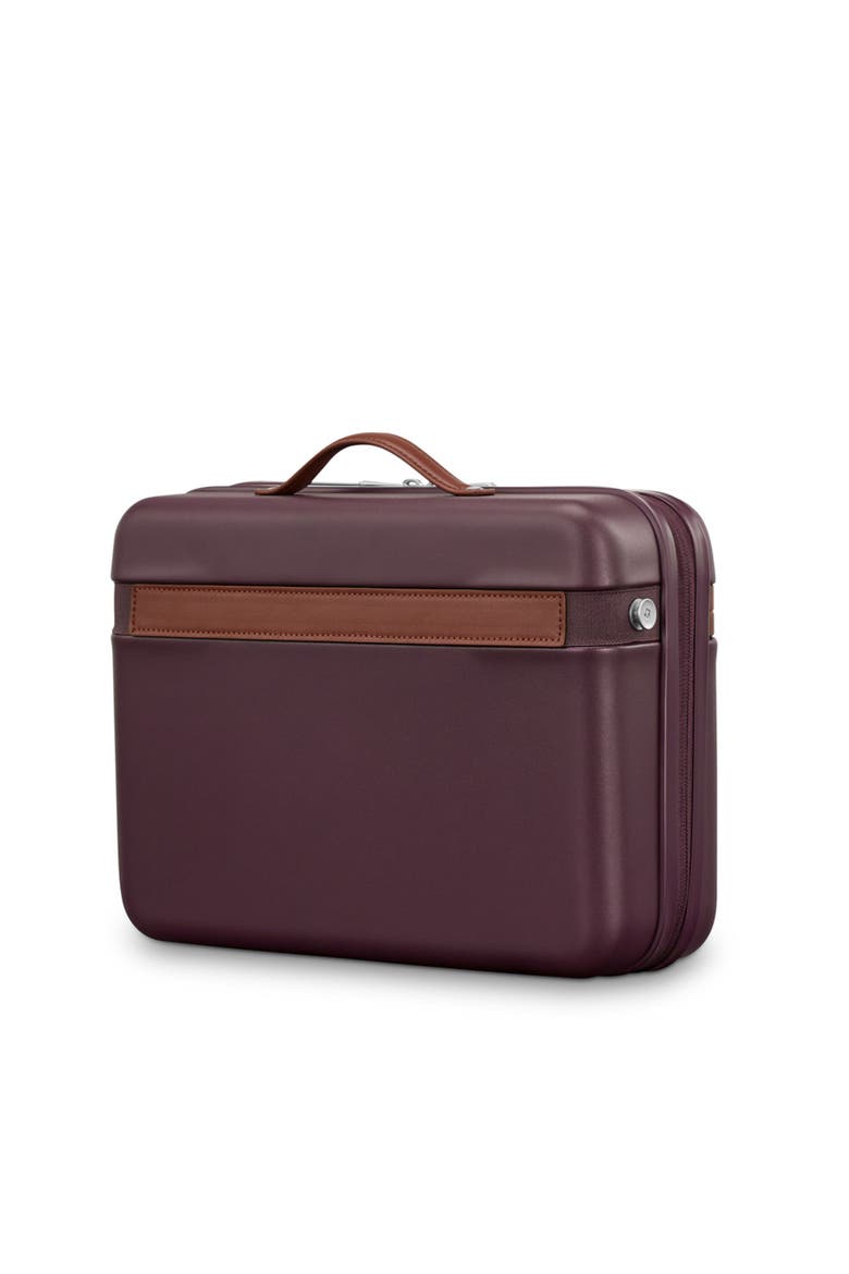Virtuosa Hardside Train Case - Crossbody Travel Makeup Case With Removable Strap, Main, color, Merlot