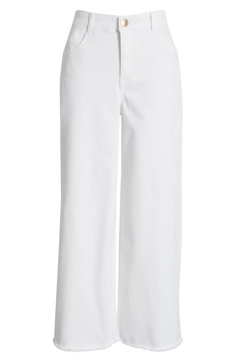 Wit & Wisdom Wyatt 'Ab'Solution Skyrise Wide Leg Jeans, Alternate, color, Optic White