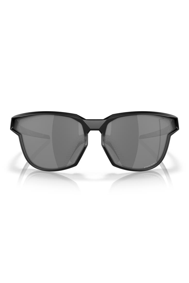 73mm Prizm™ Polarized Oversize Wraparound Sunglasses, Main, color, MATTE BLACK