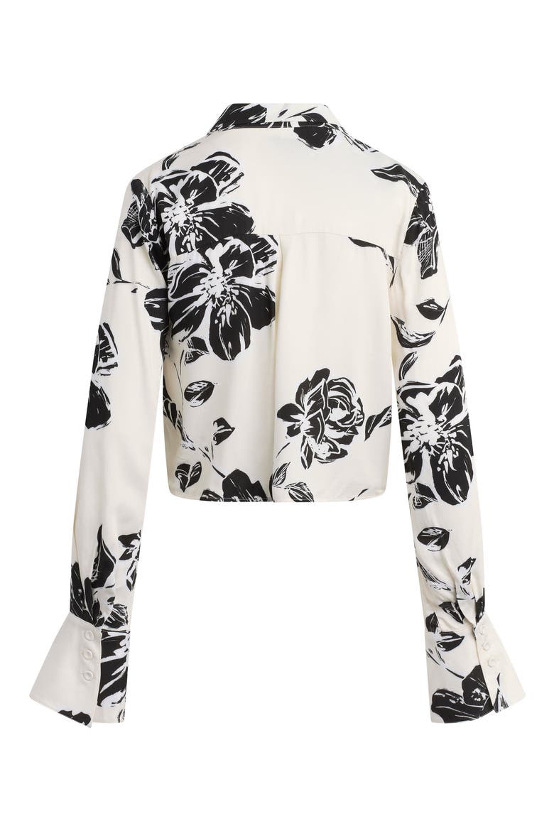 The Cropped Lily Print Top, Alternate, color, VINTAGE FLORAL