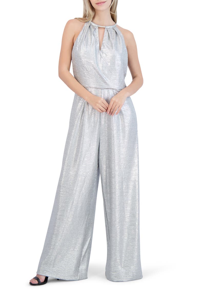 Donna Ricco Halter Neck Jumpsuit, Main, color, 