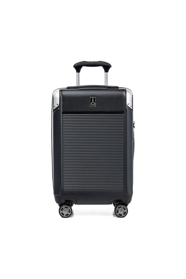 Platinum Elite Hardside 21" Carry On Spinner Luggage, Main, color, Shadow Black