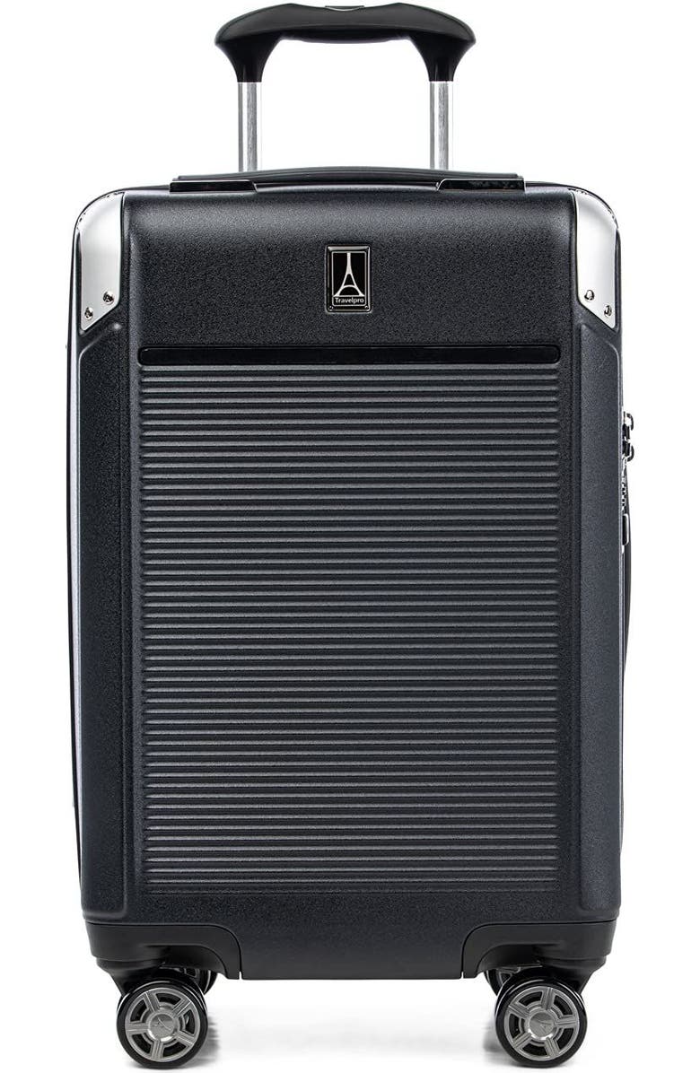 TRAVELPRO Platinum Elite Hardside Expandable Carry-on 21-Inch Spinner, Main, color, Shadow Black