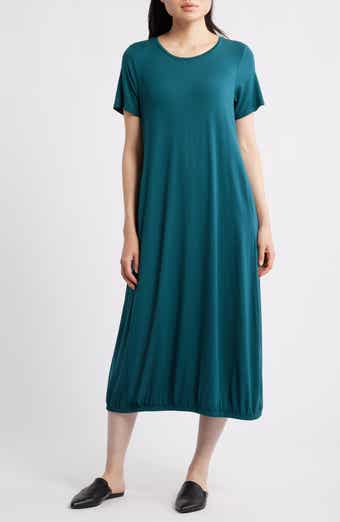 Eileen Fisher Stretch Jersey Lantern Shift Dress