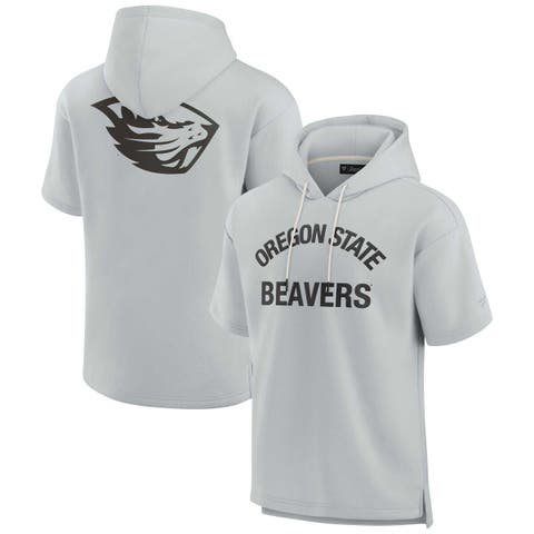 Unisex Fanatics Signature Gray Oregon State Beavers Elements Super Soft Fleece Short Sleeve Pullover Hoodie