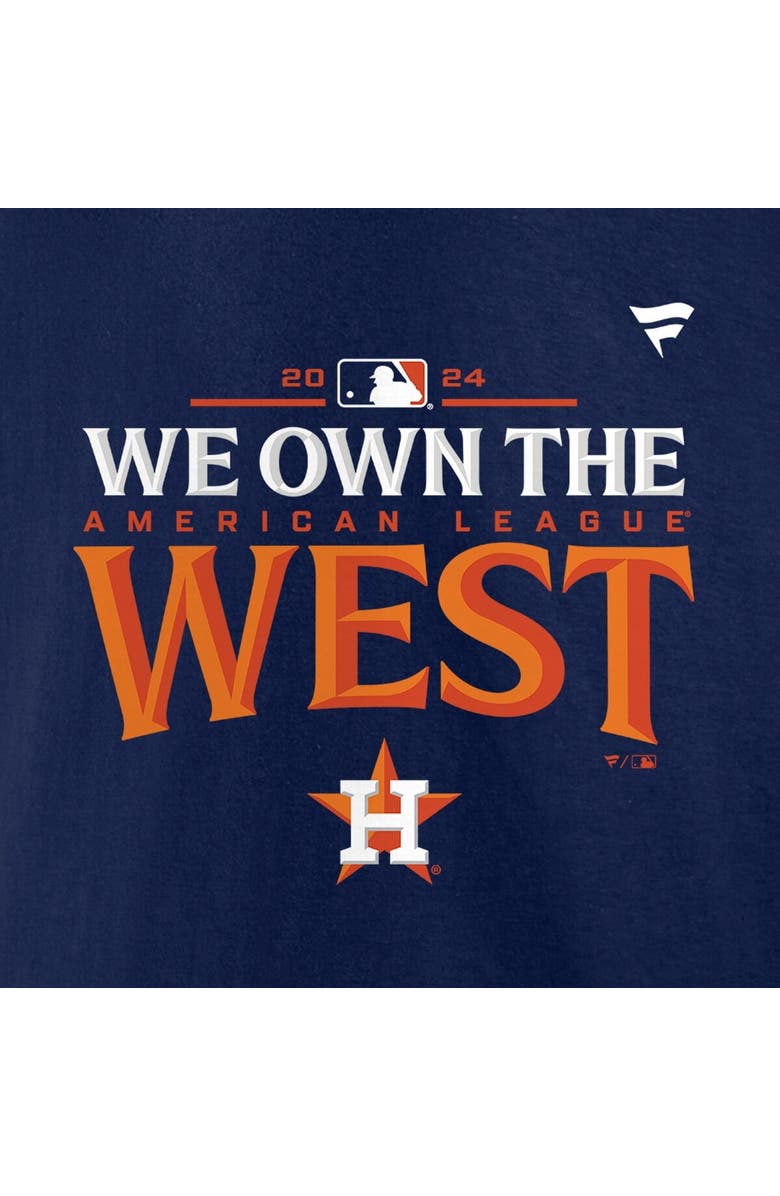 FANATICS Men's Fanatics Navy Houston Astros 2024 AL West Division Champions Locker Room T-Shirt, Alternate, color, 
