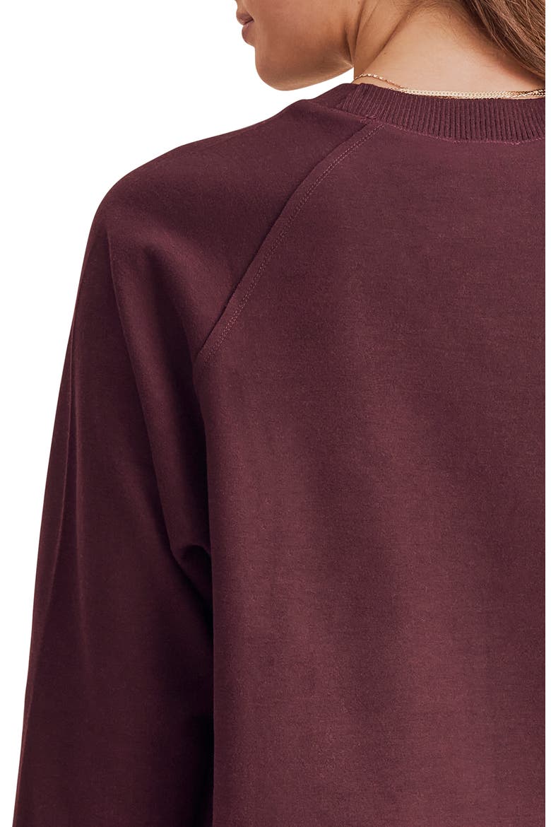Winslow Raglan Sweatshirt, Alternate, color, MERLOT BURGUNDY