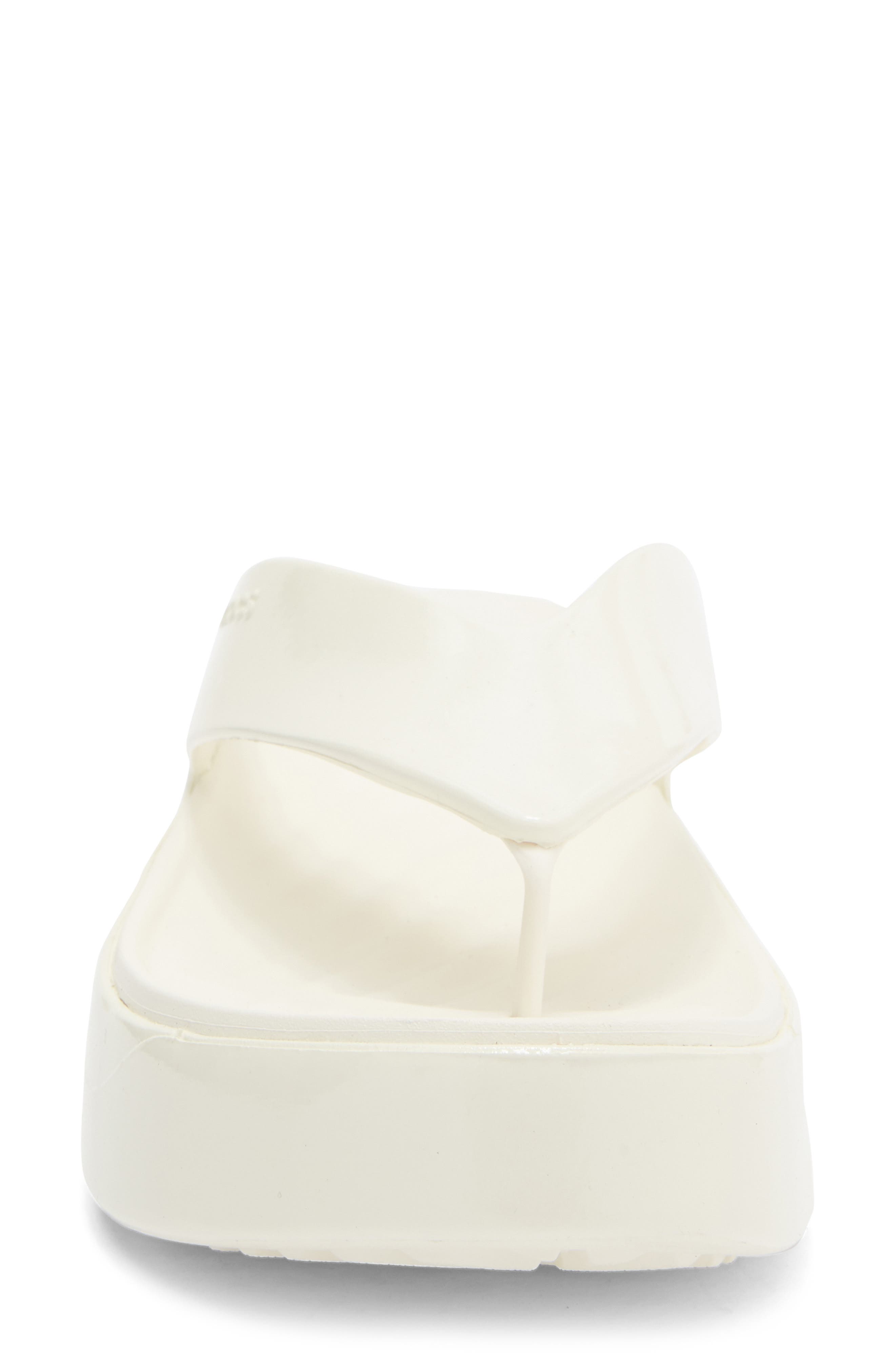 CROCS Getaway Platform Flip Flop, Alternate, color, Chalk