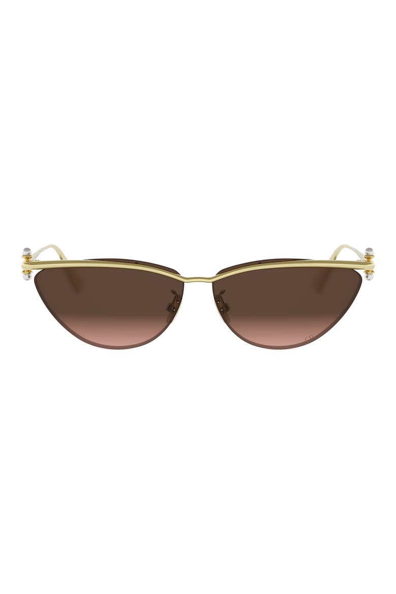 'DiorTribales B2U 61mm Cat Eye Sunglasses, Main, color, SHINY GOLD DH / ROVIEX