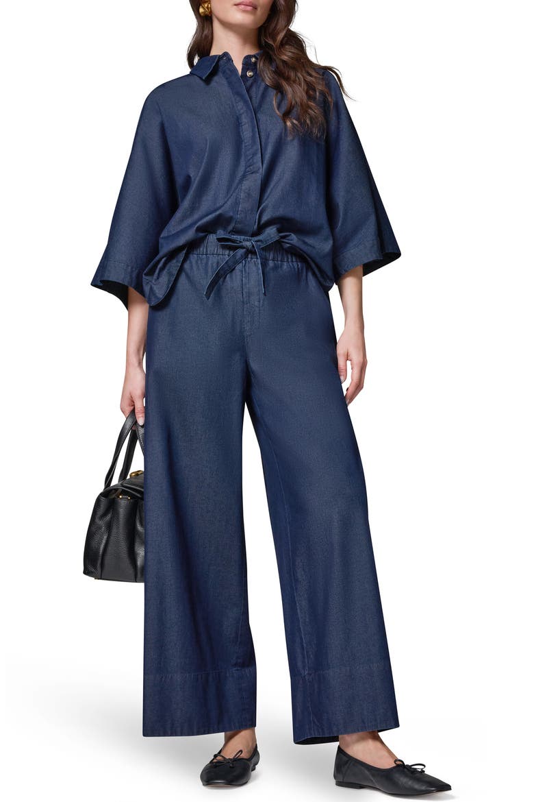 The Bali Drawstring Waist Denim Pants, Alternate, color, DUTCHESS