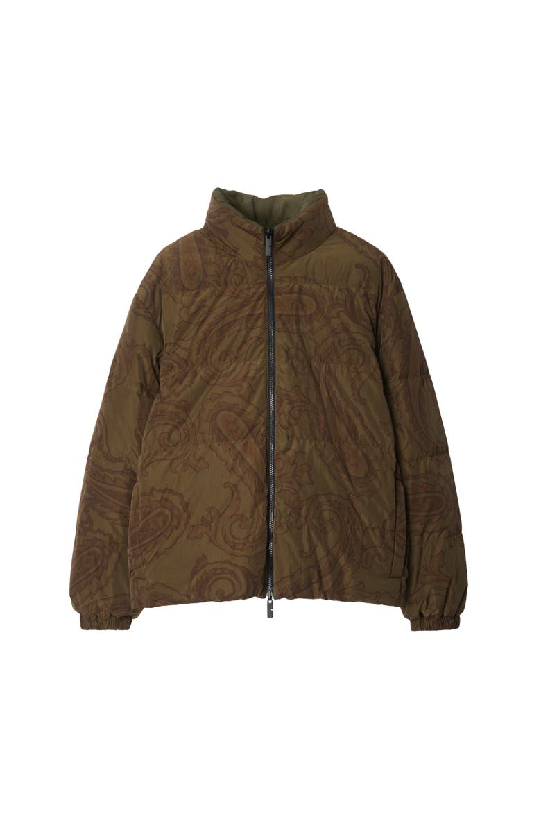 Burberry Reversible Paisley Nylon Puffer Jacket, Alternate, color, 
