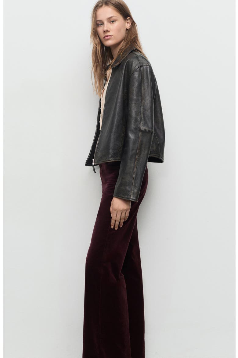 Wide Leg Velvet Jeans, Alternate, color, WINE