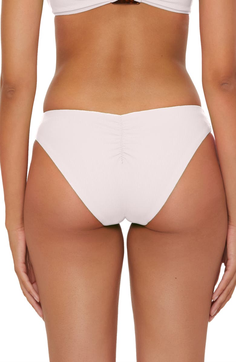 Becca Modern Edge Hipster Bikini Bottoms, Alternate, color, White
