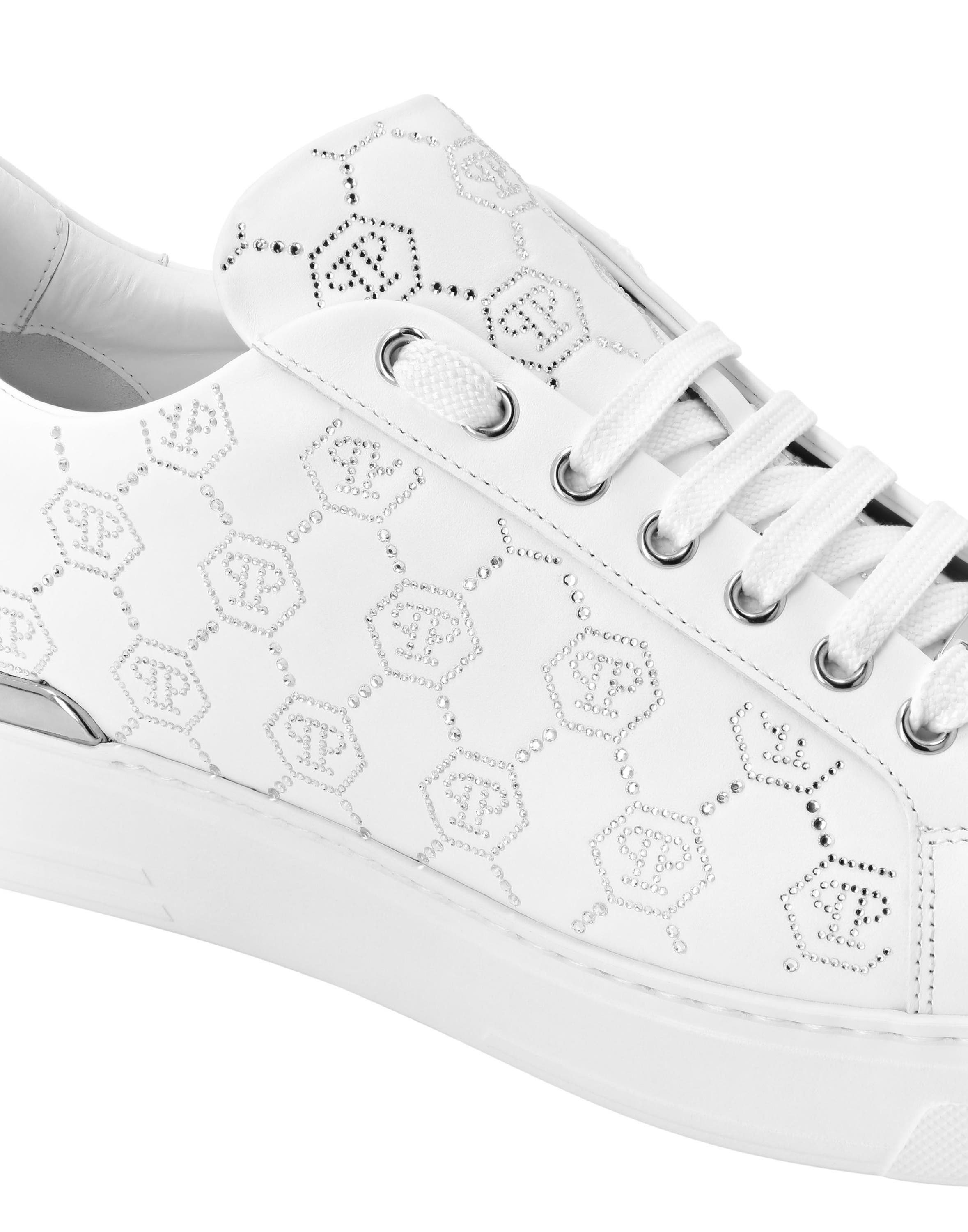 Low Top Sneakers Carson Monogram Strass Unisex, Alternate, color, white