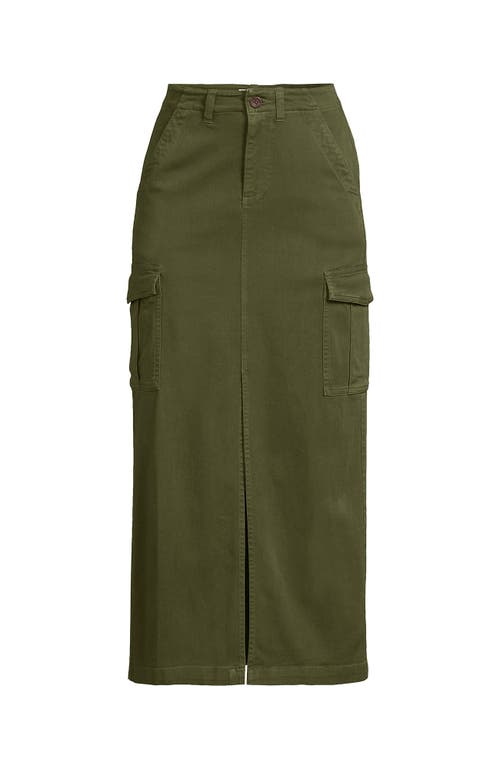 Lands' End Cool Fade Cargo Maxi Skirt In Green