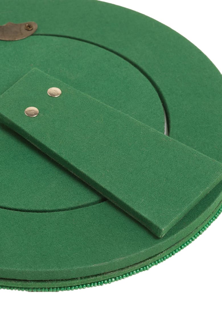 Dadri Round Decorative  Beaded Wood Frame 7 In, Alternate, color, Pink-Green