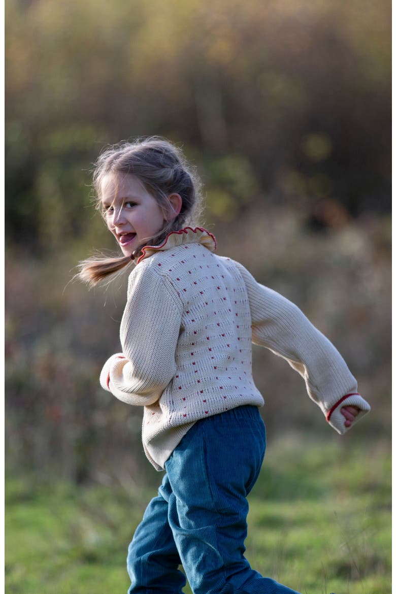 Kids' Frill Snuggly Cardigan, Alternate, color, CREAM