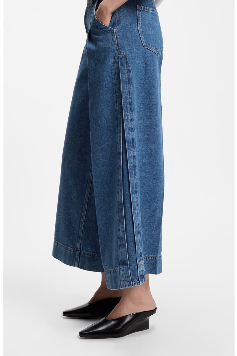 Ferange Culotte Denim Pants, Alternate, color, BLUE