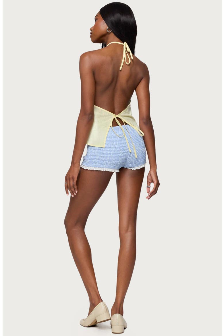 Oliviana Cotton Halter Top, Alternate, color, YELLOW
