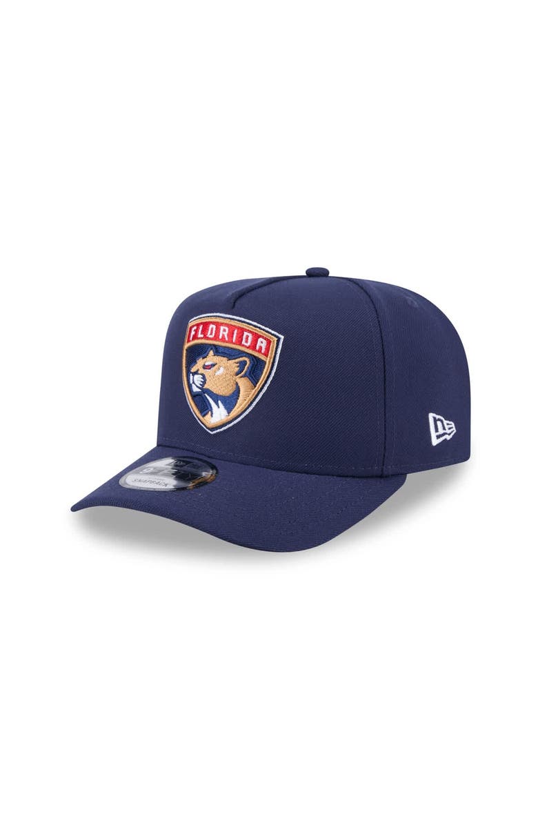 New Era Men's New Era  Navy Florida Panthers Core Poly A-Frame Snapback Hat, Main, color, 