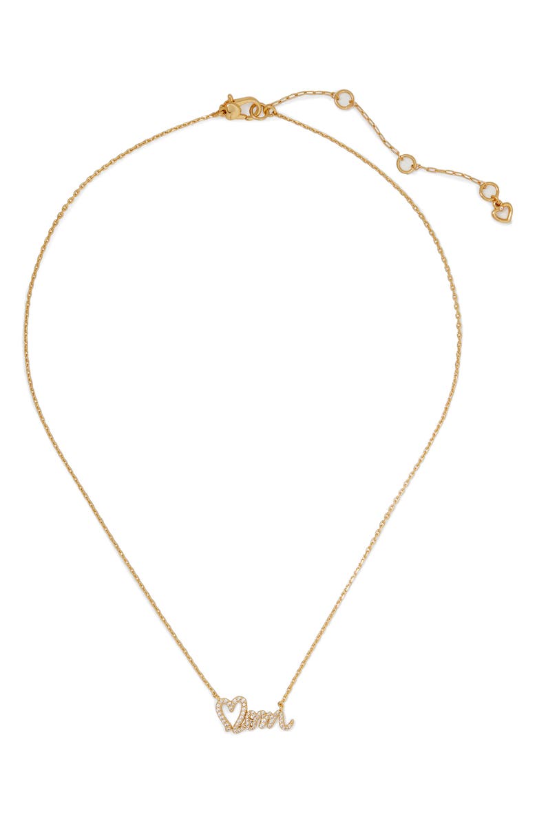 Kate Spade New York mom pavé pendant necklace, Alternate, color, 