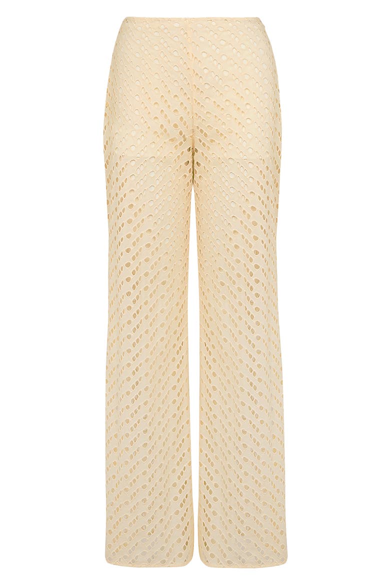 Venice Cotton Broderie Anglaise Cover-Up Pants, Alternate, color, BEIGE MULTI