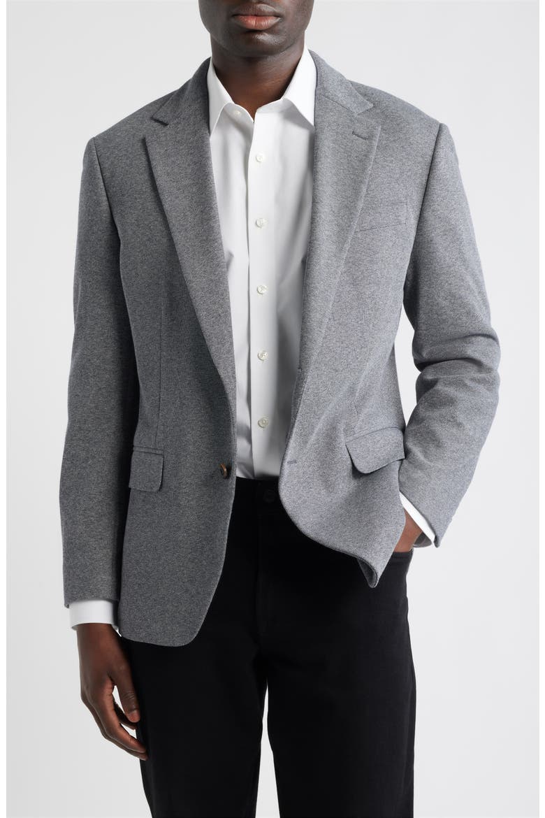 Jetsetter Trim Fit Cotton Sport Coat, Main, color, MEDIUM GREY WITH FLAPS