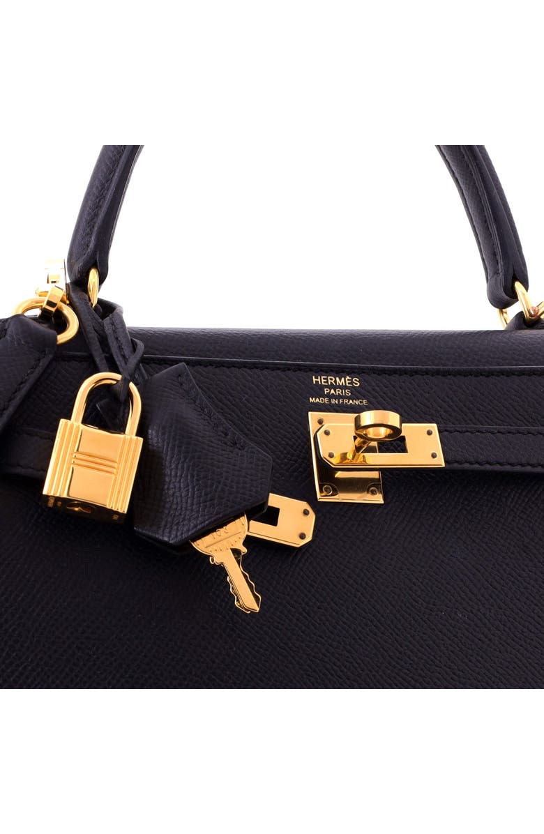 Pre-Owned Hermes Kelly Handbag Black Epsom with Gold Hardware 25, Alternate, color, Noir