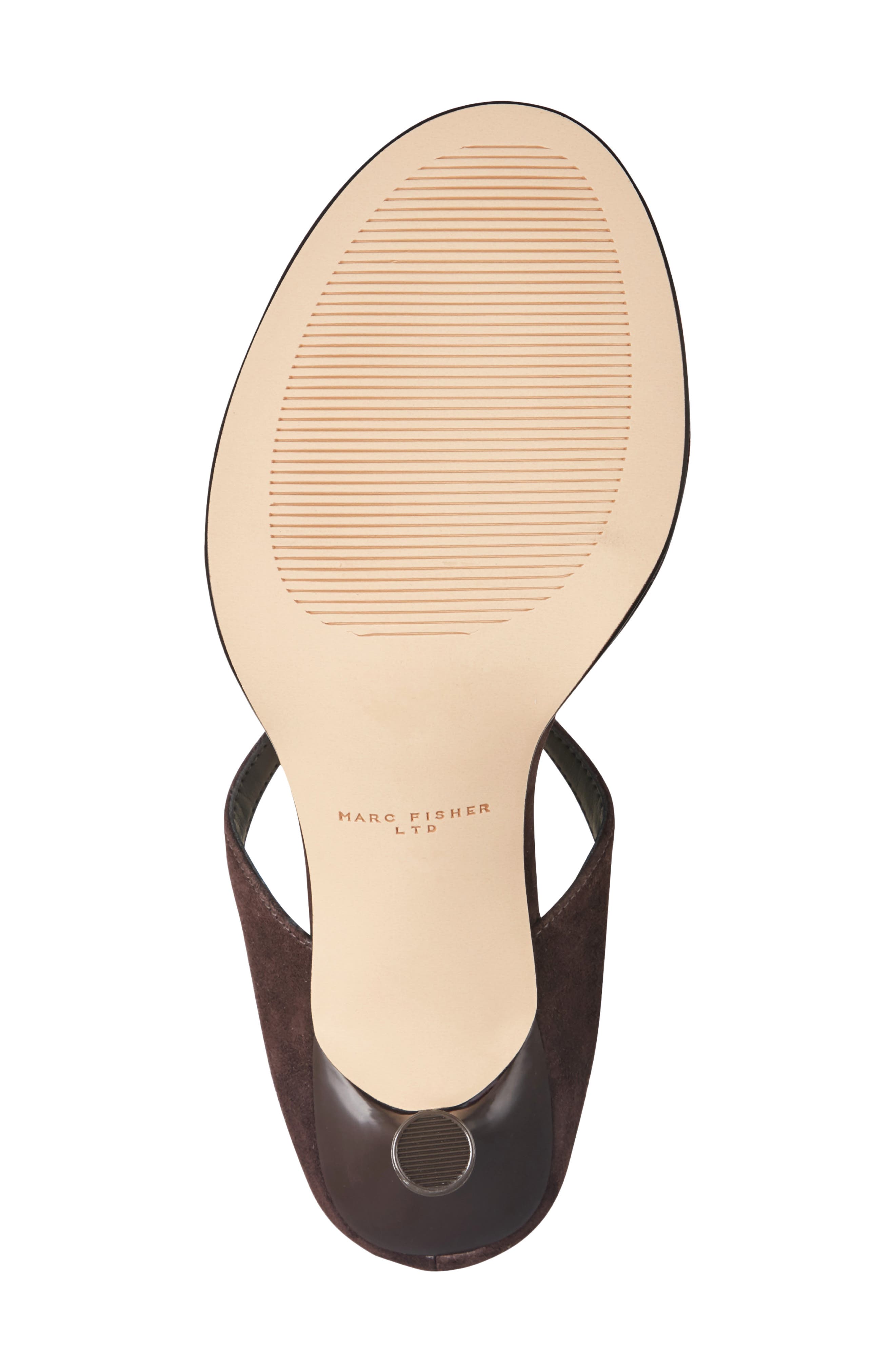 Alonde Slide Sandal, Alternate, color, DARK BROWN SUEDE