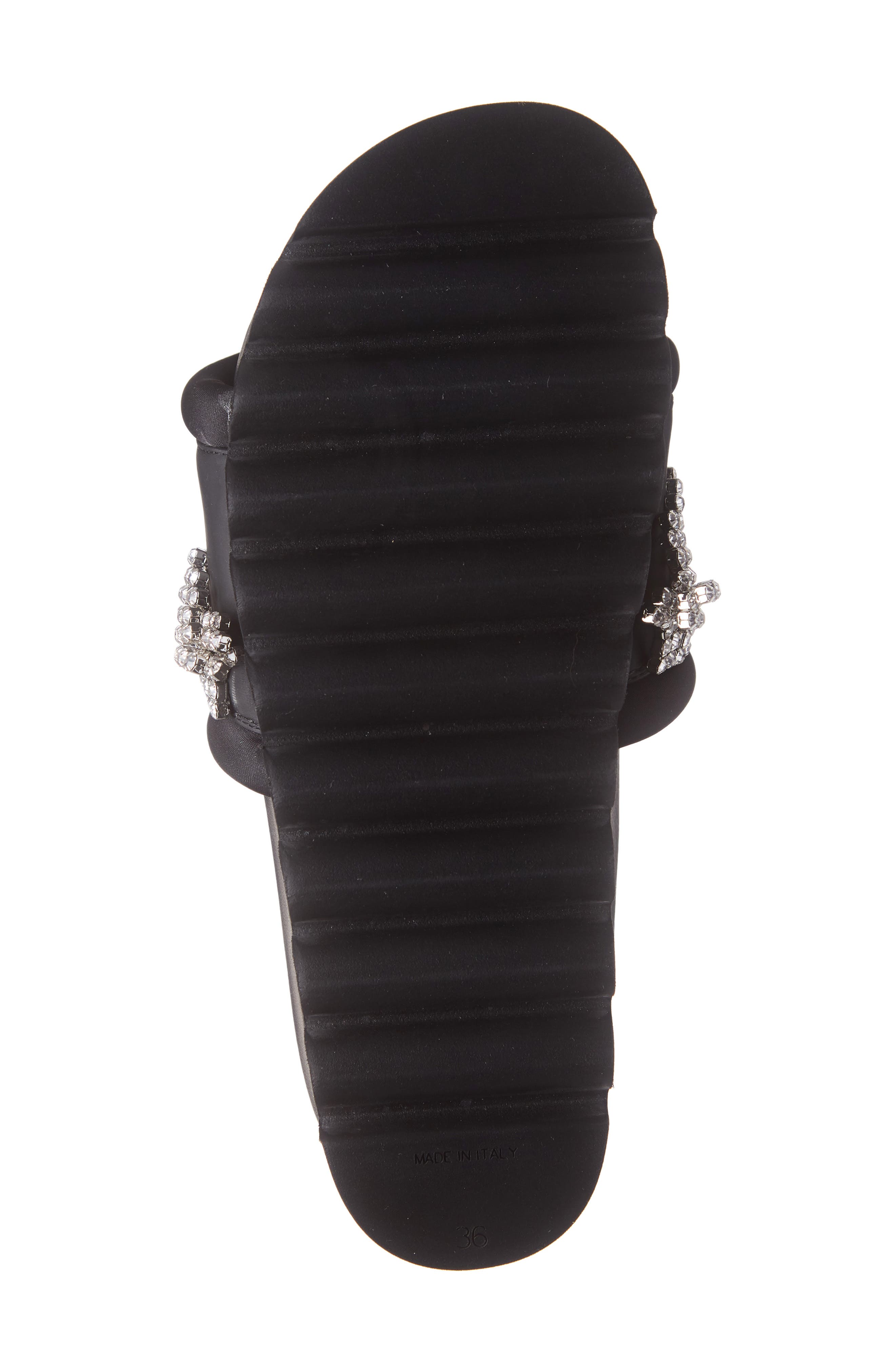 Area Crystal Fringe Platform Slide Sandal, Alternate, color, 