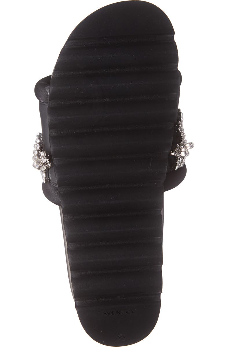 Area Crystal Fringe Platform Slide Sandal, Alternate, color,