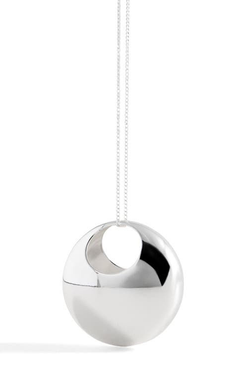 Mango X Kaia Gerber Metallic Pendant Necklace In Silver