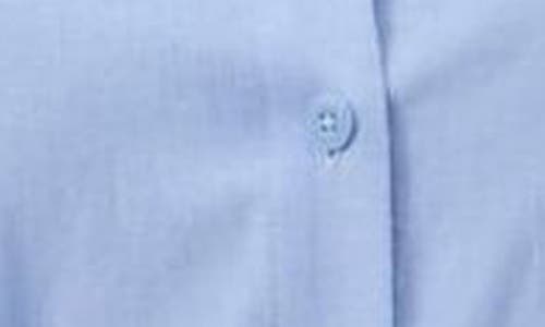 Next Belted Sleevess Linen Blend Shirtdress In Blue
