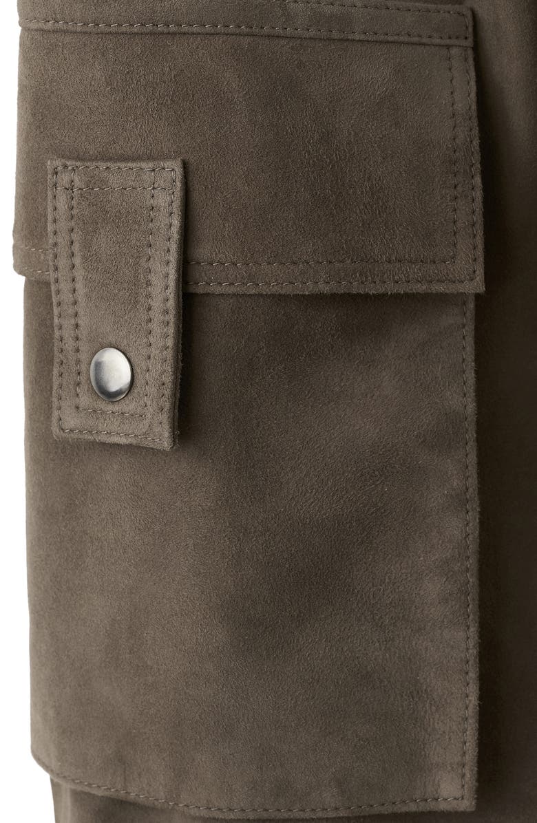 MANGO Suede Shorts, Alternate, color, Grey