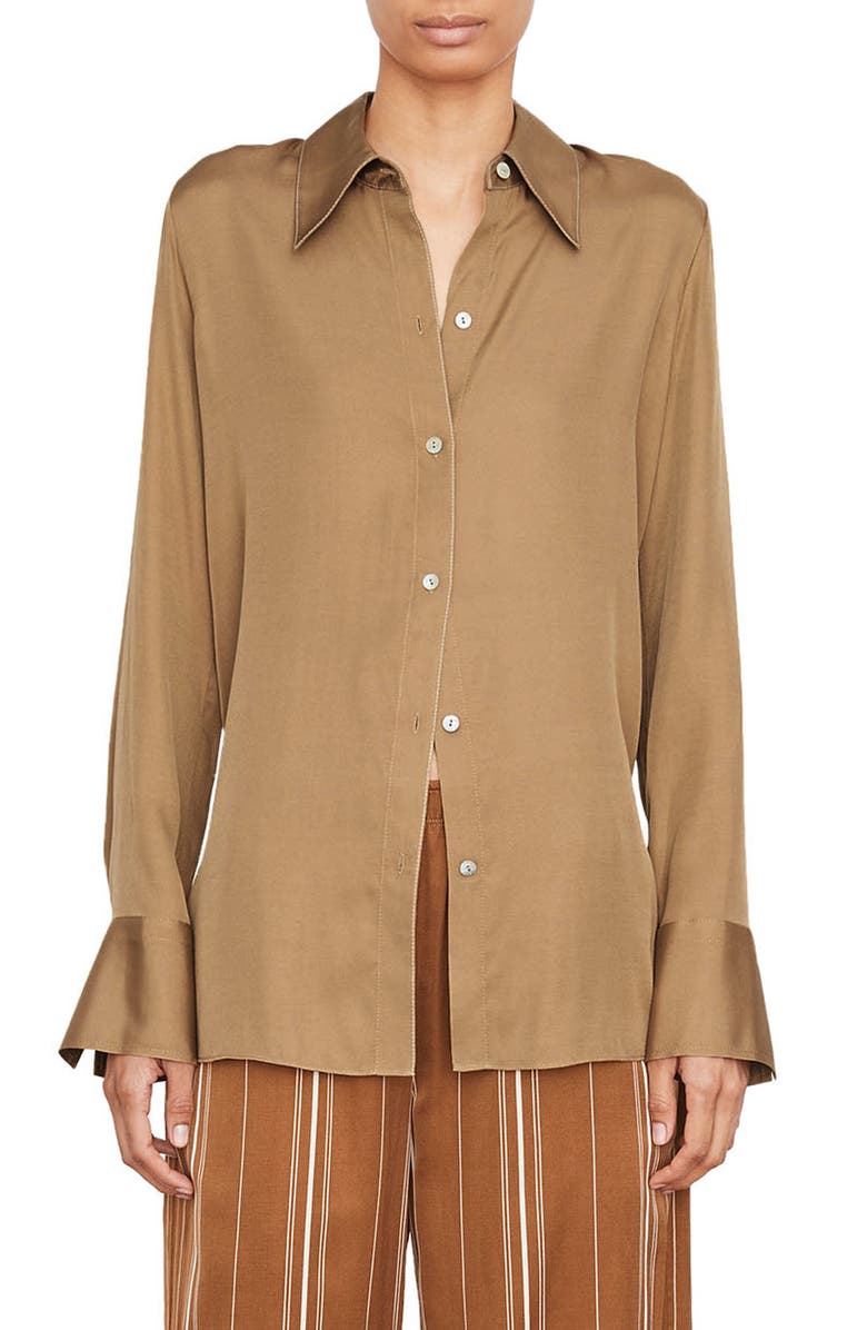 Vince Silk Blend Tunic Blouse, Main, color,