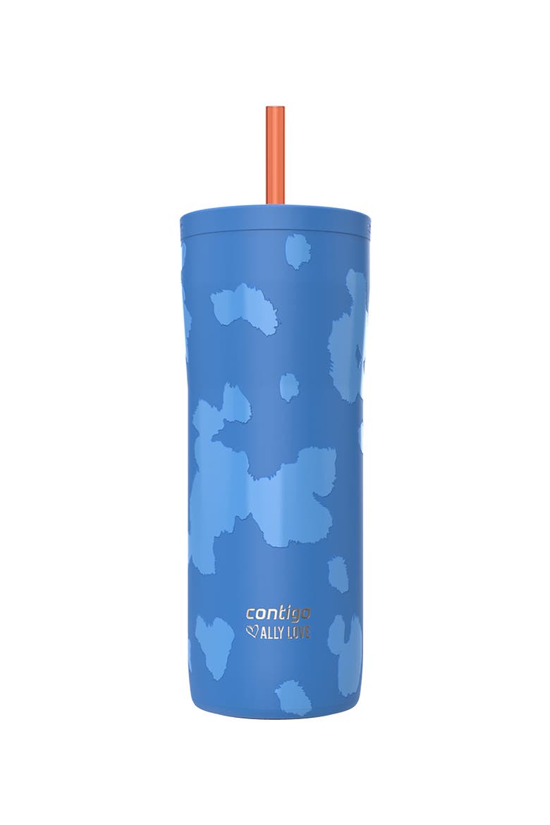 Streeterville 2.0 Stainless Steel Tumbler with Straw, Main, color, Stellar Jay