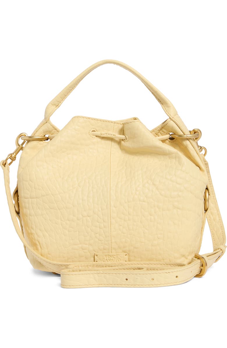 Vince Camuto Pippa Leather Bucket Bag, Alternate, color, Butter