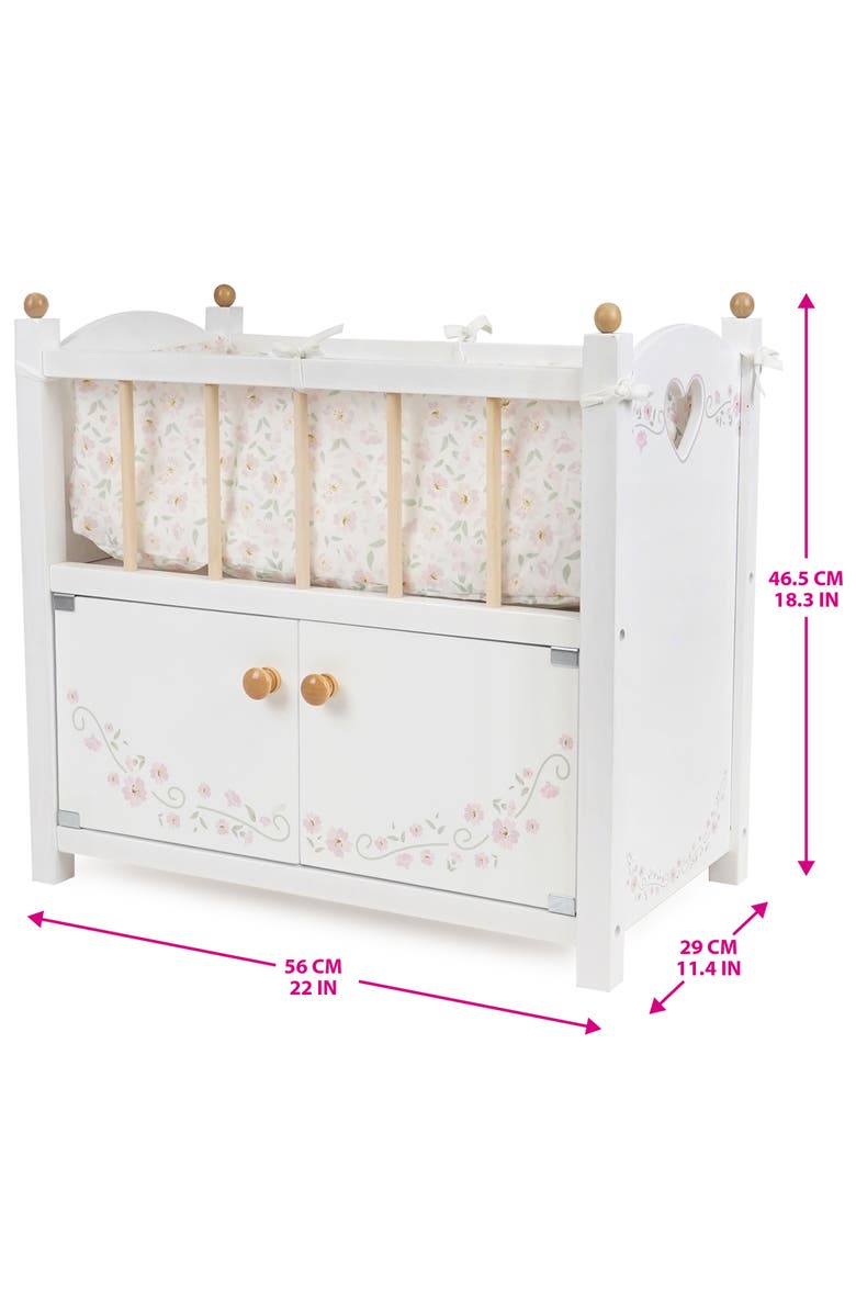 509 Crew Little Flora 2 in 1 Wooden Doll Cabinet Bed, Alternate, color, 