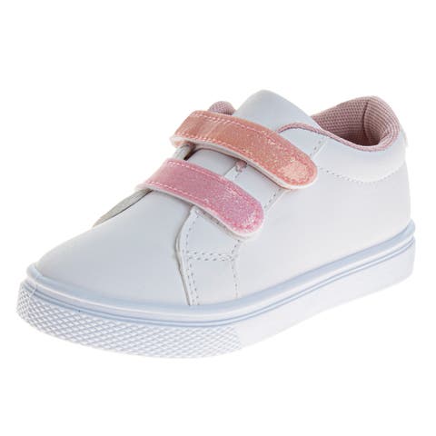 Hook and Loop Girls' Casual Sneakers. (Toddler/Little Kids)