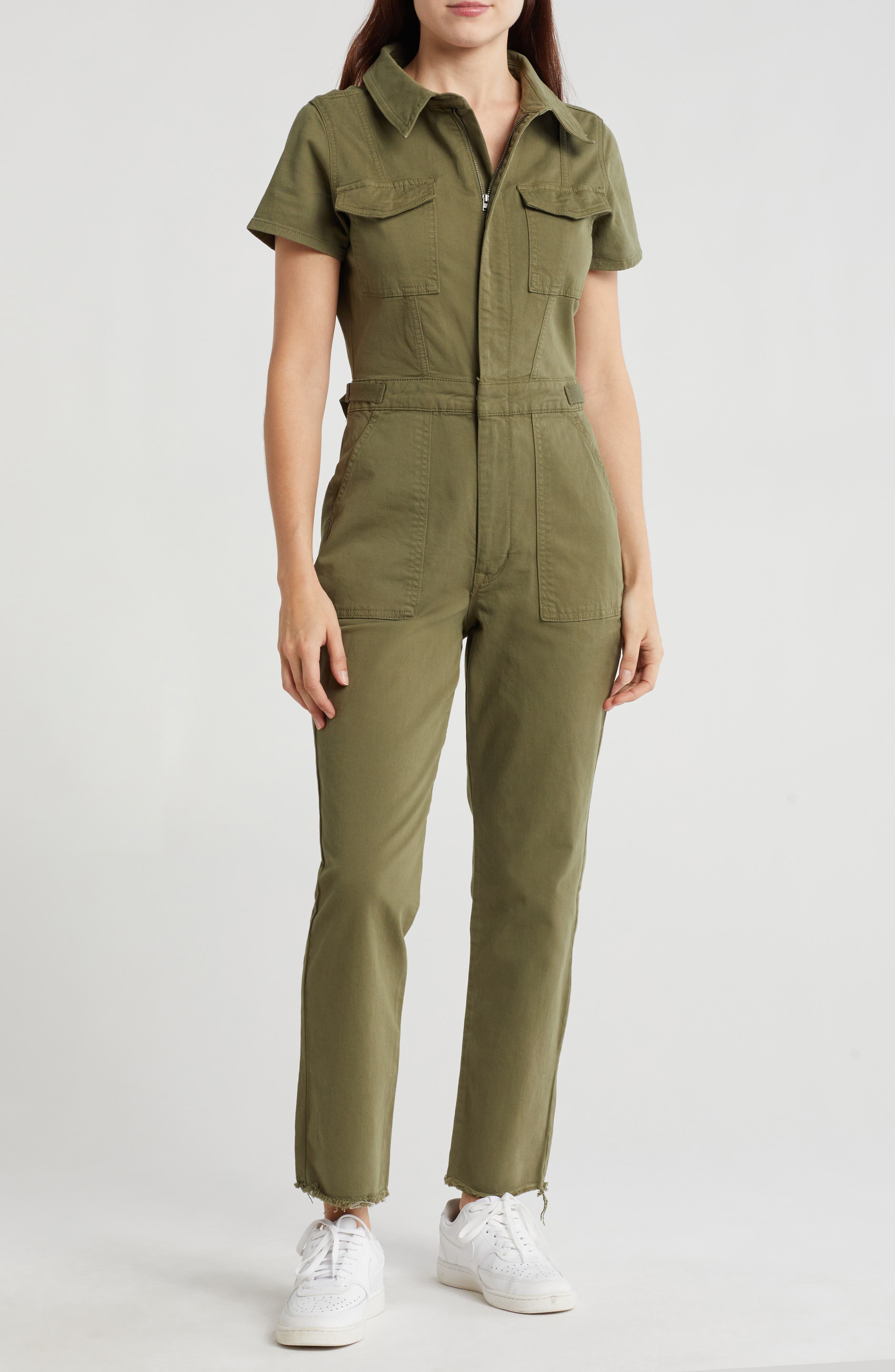 Good American Fit for Success Straight Leg Denim Jumpsuit