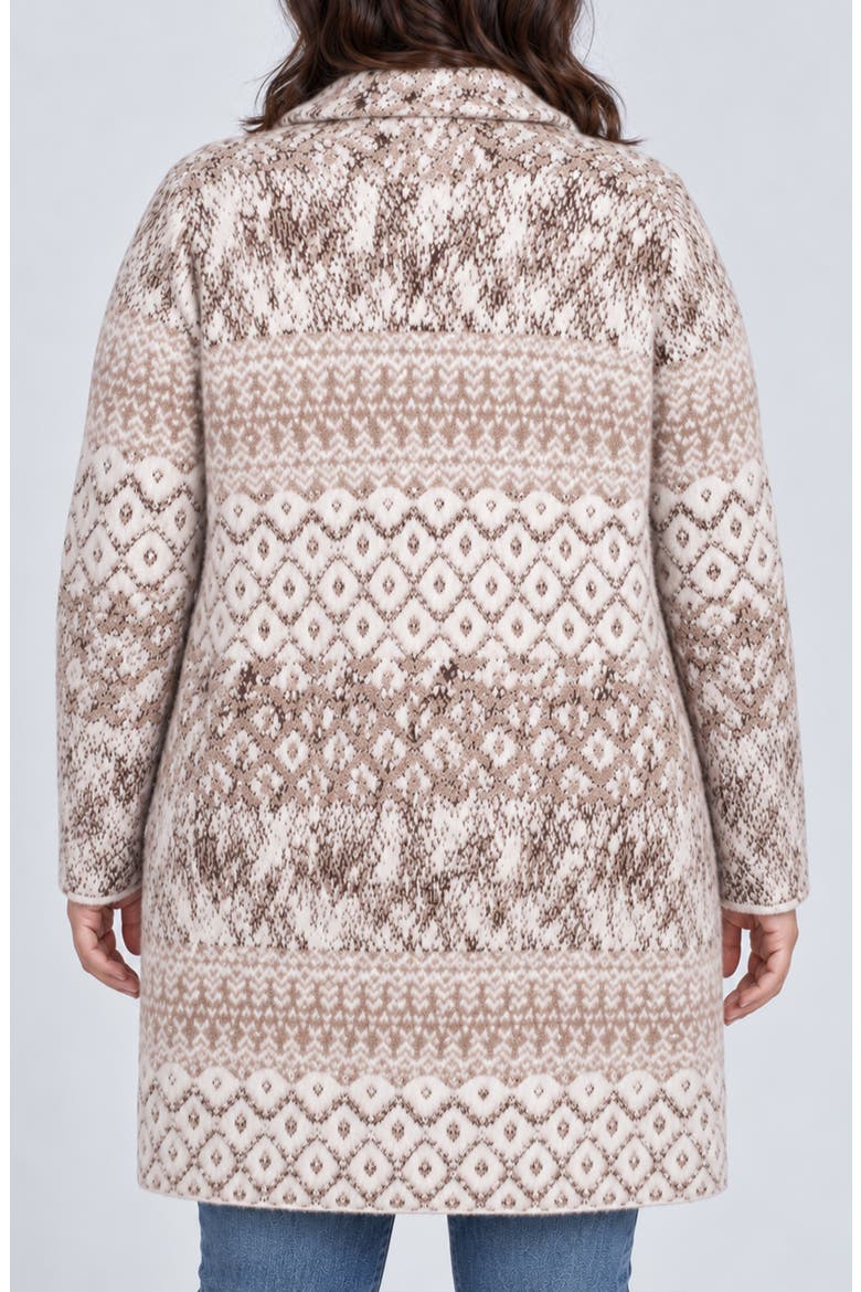 Open Front Sweater Coat, Alternate, color, OTML WHT SHB MX