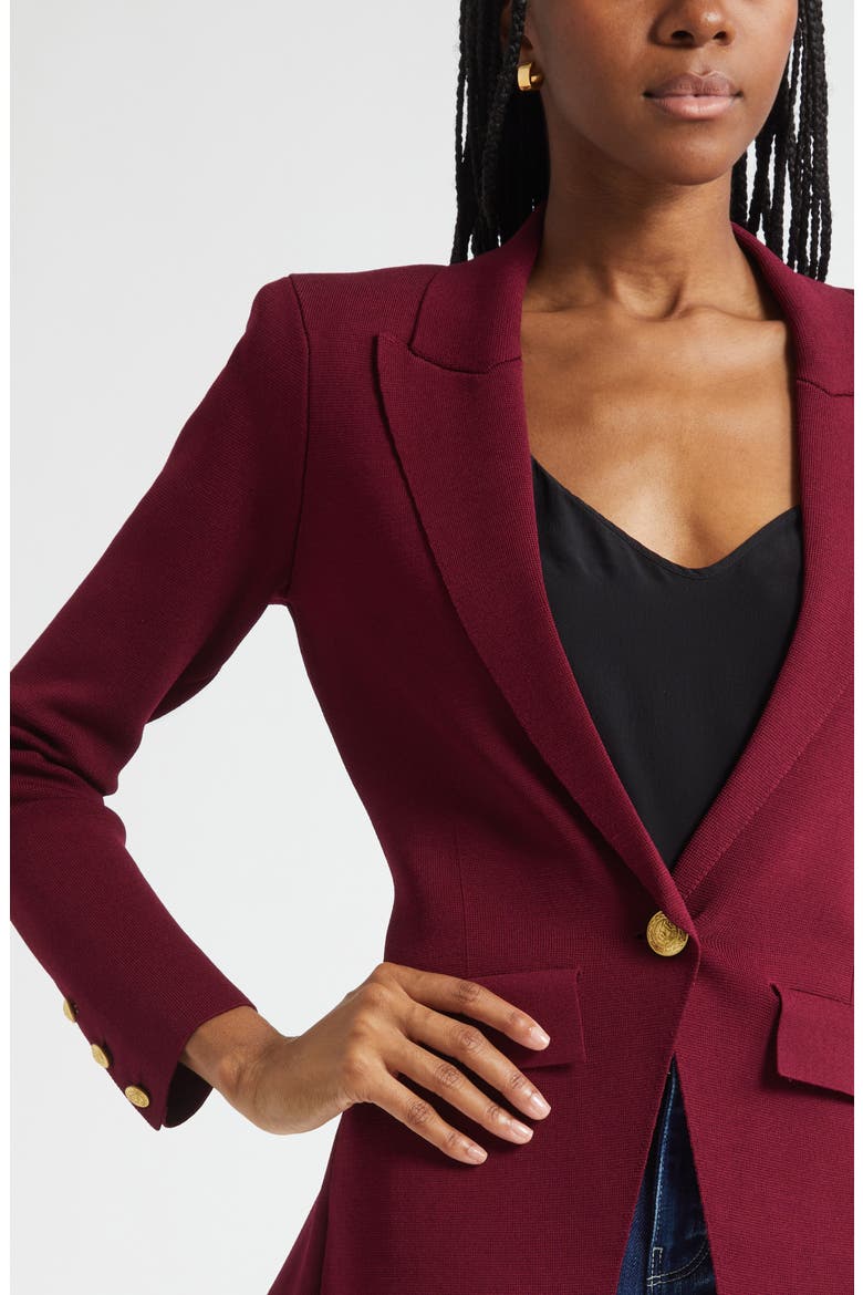 Chamberlain Knit Blazer, Alternate, color, DARK PORT/ GOLD