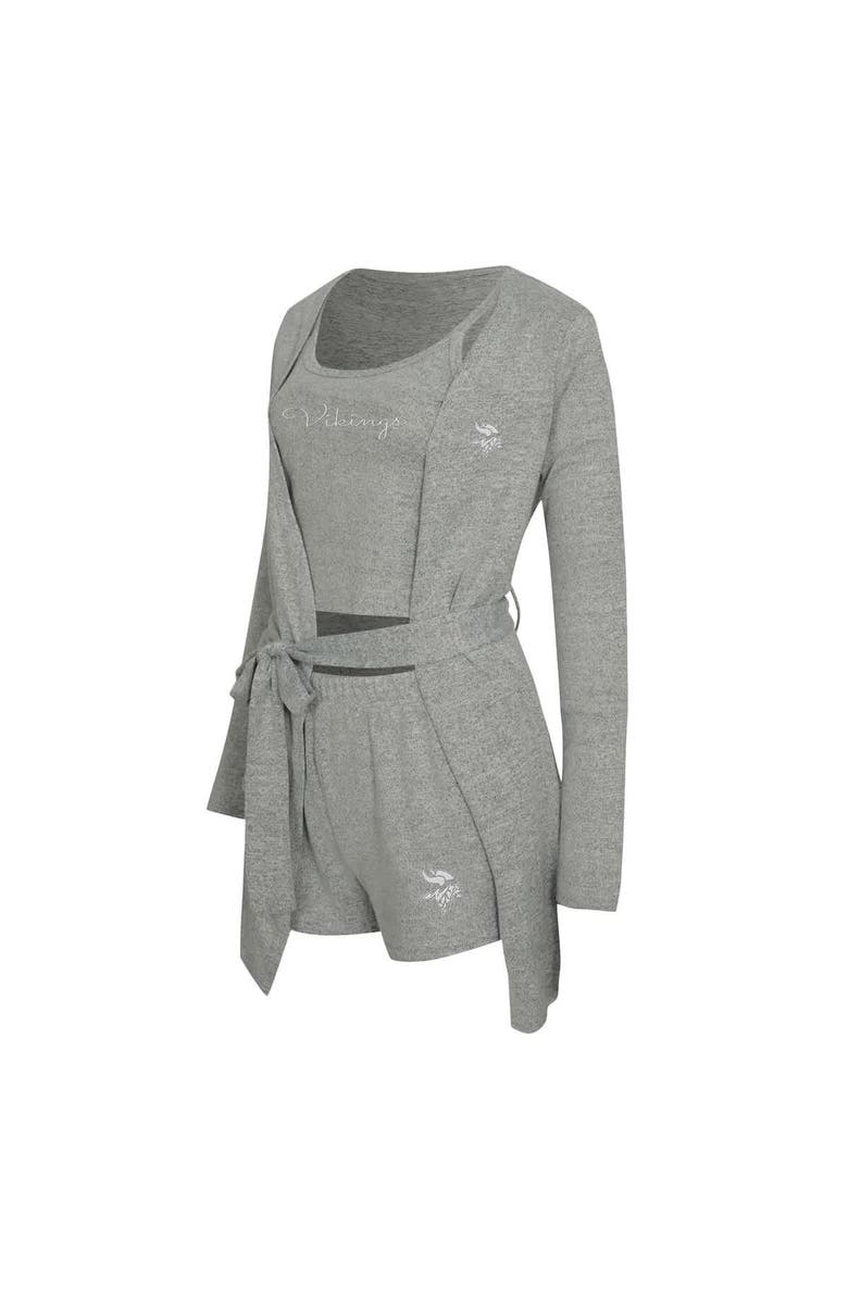 CONCEPTS SPORT Women
s Concepts Sport Heather Gray Minnesota Vikings Rigor Tank, Short
Robe Set, Alternate, color, Heather Gray