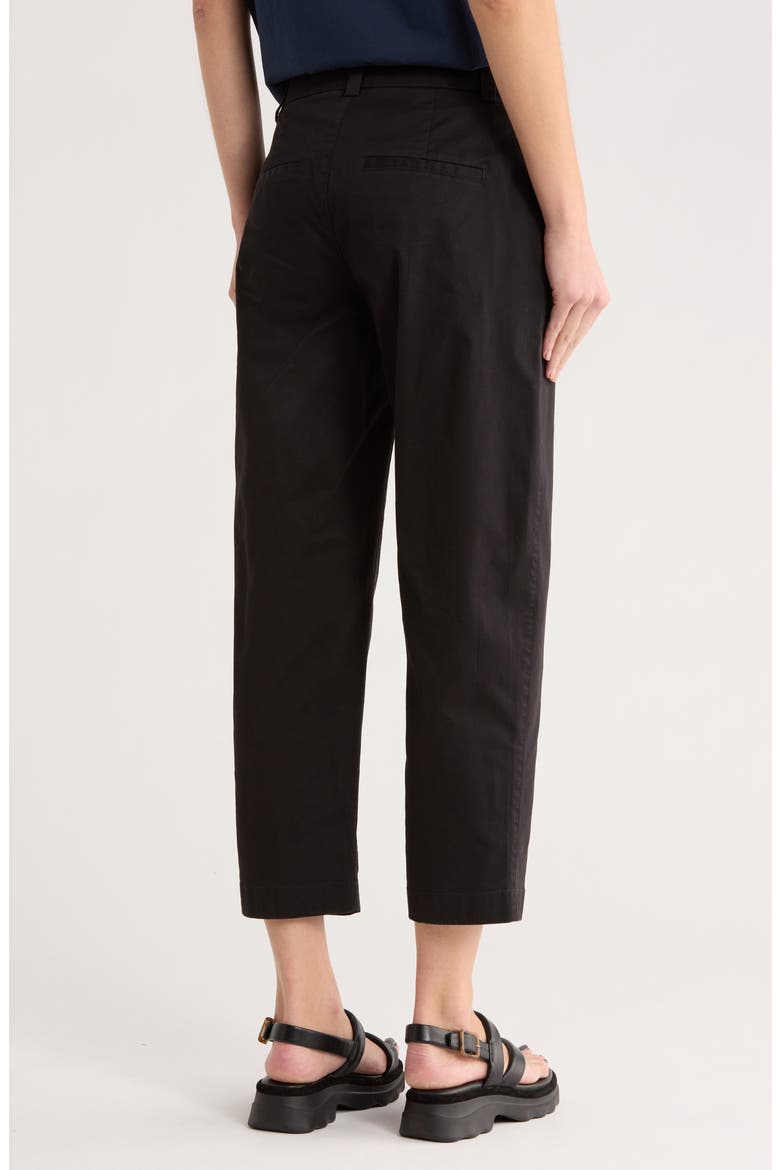 Washed Crop Chino Pants, Alternate, color, BLACK
