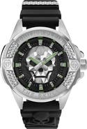 PHILIPP PLEIN The $kull Silicone Strap Watch, 44mm